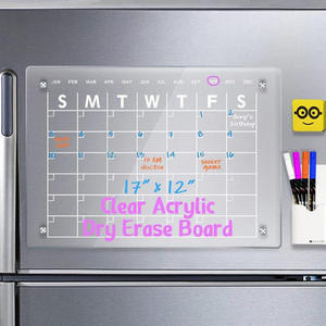 Factory Custom Dry Erase Monthly Weekly Daily Clear Transparent Acrylic <b>Board</b> Calendar <b>Fridge</b> Magnetic Whiteboard - Product Image 2