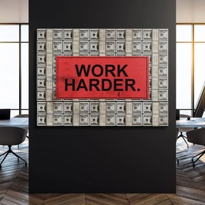Lavorare di più motivazionale tela <span class=keywords><strong>ufficio</strong></span> <span class=keywords><strong>poster</strong></span> e stampe immagine di arte della parete per la casa del salotto - Product Image 3