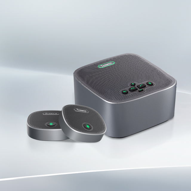 DSP Tech Wireless Conference Microphone Speakerphone with Expansion Microphones for Large Meeting