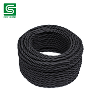 Cable textil trenzado flexible Cable cubierto de tela para iluminación de hogar y cafetería