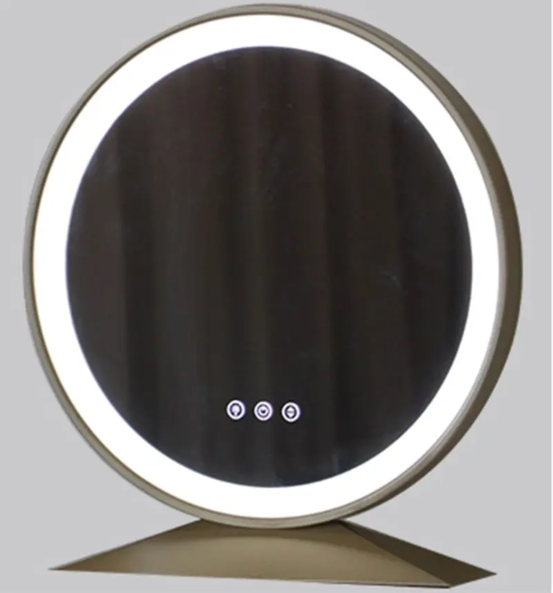 Espejo de tocador de viento portátil de belleza europea, lámpara de maquillaje LED con lámpara de escritorio