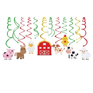 Decorazioni per Feste a Tema Animali della <span class=keywords><strong>Fattoria</strong></span> Huancai, Spirali e Ghirlande in PVC da Appendere, Decorazioni per Soffitto e Pareti per Feste di <span class=keywords><strong>Compleanno</strong></span> per Bambini a Tema <span class=keywords><strong>Fattoria</strong></span> - Product Image 3