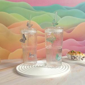 Tasse créative papillon fée style InS pour fruits et thé, tasse à paille résistante aux hautes températures pour la maison - Product Image 4