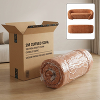Italienisches Minimalistisches Wohnzimmer-Sofa Wahl von Größen und Stoffen. Vakuumverpackte Wohnzimmermöbel
