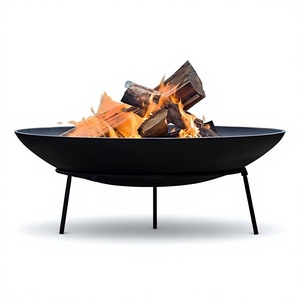 Foyer en cuivre pour l'extérieur, support en fer noir, livraison gratuite - Product Image 1