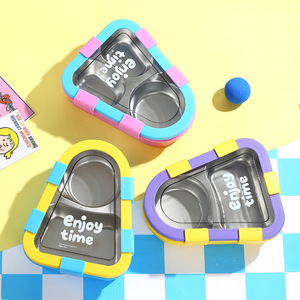 Boîte à lunch en acier inoxydable avec compartiments 1-3L, compatible micro-ondes, pour le bureau, les étudiants, légère et isotherme - Product Image 1