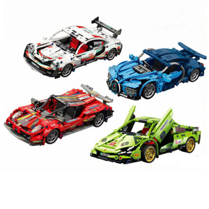 Ensemble de blocs de construction de voiture de course à l'échelle 1:18, modèle de supercar Lele Brother, jouets de construction, cadeau pour enfants et adultes - Product Image 1