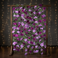 Guirlande de fleurs artificielles en soie SPR, roses violettes, pour décoration murale extérieure, arche de mariage, ou toile de fond.