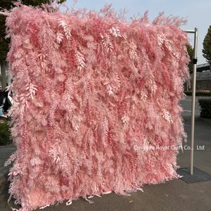 Tissu rose personnalisé enrouler fleur artificielle <span class=keywords><strong>mur</strong></span> accrocher plantes vertes <span class=keywords><strong>mur</strong></span> mariage toile de fond décor événement fête accessoires - Product Image 1