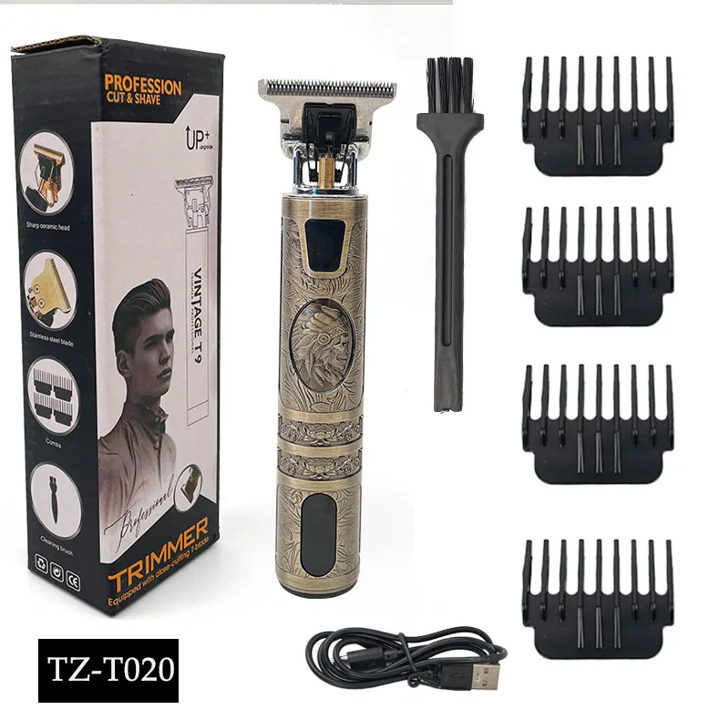 Usb Oplaadbare T9 Baldheaded Hair Clipper Elektrische Haar Trimmer Draadloze Scheerapparaat Trimmer Mannen Kapper Haar Snijmachine