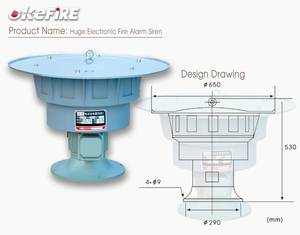 <span class=keywords><strong>Sirena</strong></span> Industriale <span class=keywords><strong>Antincendio</strong></span> Okefire OK-JDL400, Grande Allarme Elettronico per la Difesa Civile - Product Image 4