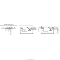 Terminal de climatisation FCU à double flux pour plafond avec pompe de drainage à serpentin d'eau et contrôleur filaire en option pour bâtiments commerciaux