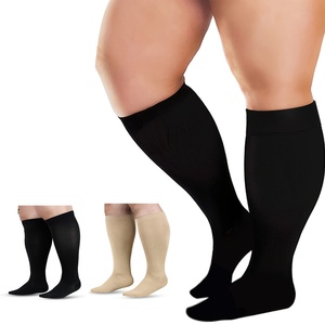 Médical Gradué <span class=keywords><strong>Classe</strong></span> <span class=keywords><strong>2</strong></span> Bout Fermé 23-32 mmHg Mollet Large Plus La Taille Genou Haut Nylon Varices Chaussettes <span class=keywords><strong>De</strong></span> Compression <span class=keywords><strong>Bas</strong></span> - Product Image 1