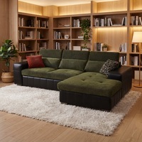 Ensemble de canapé-lit Chesterfield de luxe convertible avec structure en bois, capitonné moderne, pour appartement, hôtel, villa, salon