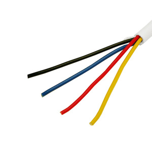 22AWG 4ตัวนำทองแดงสำหรับวีดีโออินเตอร์คอมเคเบิ้ล/วิดีโอ<span class=keywords><strong>ประตู</strong></span>โทรศัพท์สาย/สัญญาณเตือนกันขโมยสายเคเบิลสีขาว pvcjacket - Product Image 4