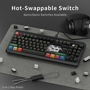 Xvx M87 Pro Bàn phím tri-chế độ thông minh hiển thị RGB Backlit không dây/Type-C cơ khí 87 phím lập trình (chơi game/PC/máy tính xách tay) - Product Image 3