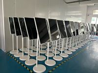 Soporte de Suelo para TV Móvil Android 13 con Pantalla LCD y Cámara de 5MP AF, Cartel Digital para Uso en Interiores y Exteriores, Publicidad en Tiendas y Aeropuertos, OEM