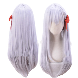 Perruque synthétique longue résistante à la chaleur, couleur argentée, pour cosplay Sakura <span class=keywords><strong>Matou</strong></span>, AOKG-094 - Product Image 1