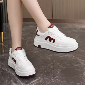 Zapatos Casuales Planos con Cabeza Redonda Personalizados, Zapatos Deportivos Transpirables, Resistentes al Desgaste, con Suela Suave, Zapatos Deportivos Blancos Transpirables - Product Image 3