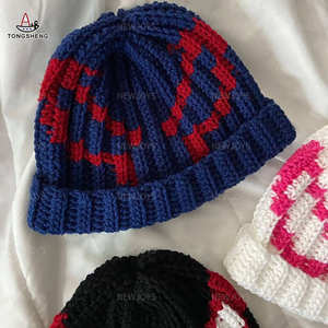 2025 Fornecedor Custom Man Chunky Malha Beanie Hat Fabricantes Algodão Marrom Rosa Gothic Jacquard Crochet Aranha <span class=keywords><strong>Web</strong></span> Beanie - Product Image 2