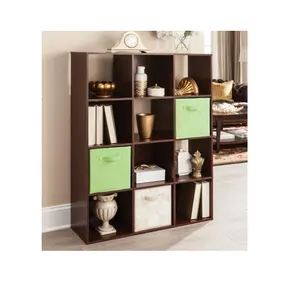 Напольный книжный шкаф с 12 кубиками, органайзер для хранения, книжная полка, ящики для хранения, дерево, книга, 2024