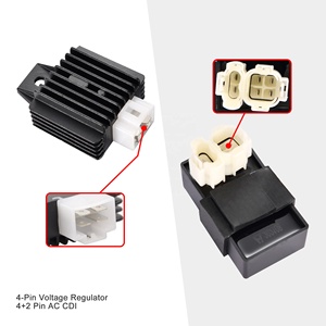 GOOFIT Bobine d'allumage de moto Solénoïde <span class=keywords><strong>CDI</strong></span> 6 broches Régulateur de tension pour GY6 <span class=keywords><strong>4</strong></span> <span class=keywords><strong>temps</strong></span> 50cc 125cc 150cc 139QMA 139QMB ATV - Product Image 3