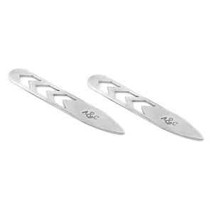 มงกุฎเชฟรอนสีเงินคู่ - Product Image 1