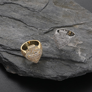 Zirconium Zircon Heart <b>Ring</b> Peach <b>Couple</b> <b>Ring</b> Popular Accessories - Product Image 3