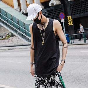 Men's Summer Street Style Must-Have Comfortable Short Vest Breathable Solid Color Tank Top Spandex/Cotton Puff Printed 3D - Product Image 5