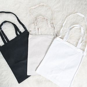 Blank Cotton <b>Canvas</b> Shopping <b>Handbag</b> Tote Bag - Product Image 2