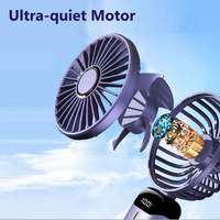 Ventilateur portable rechargeable mini USB ultra silencieux, pliable, à suspendre au cou, pour bureau, avec logo personnalisé, coffret cadeau OEM