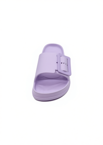 Sandali EVA infradito viola taglia 25 unisex con punta aperta, colore unico, chiusura con bottone, per l'estate - Product Image 1