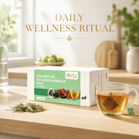 Thé Blanc aux Champignons Reishi et Polygonatum, Mélange Herbal Tonifiant Quotidien, Thé Santé, 2,5g*30 Sachets Pyramidaux, Boîte Personnalisable avec Logo, Vente Directe Usine