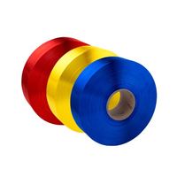 Fil de polyester recyclé teint en masse FDY 150D, fil filamentaire