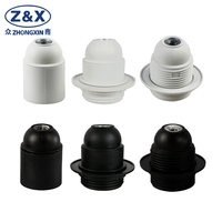 ZX E27-LSD Support de lampe Edison le plus populaire avec écrou de terre suspendu 250V Garantie 2 ans Matériau plastique Noir/Blanc T180