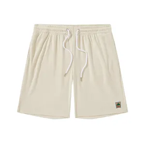 Hoge Kwaliteit Aangepaste Katoen Private Label Mens White Corduroy Shorts