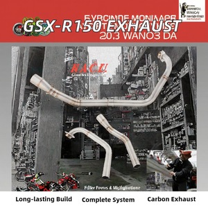 Nuevo Sistema de Escape Completo MGOD para Motocicleta Suzuki GSX-R150 GSXR 125 GSXR 150, Silenciador, Tubo Delantero de Carbono P113 - Product Image 2