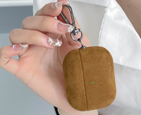 Étui en cuir de vachette véritable Micro velours de qualité supérieure pour AirPods 4 3 2 Pro accessoires pour casque en cuir Micro velours
