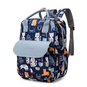 <span class=keywords><strong>2024</strong></span> nuevo patrón personalizado organizador de pañales <span class=keywords><strong>Caddy</strong></span> portátil impermeable al aire libre mamá mochila bolsa moda señora estilo - Product Image 4