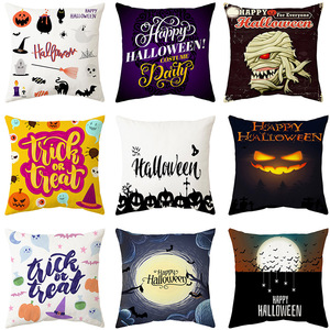 Halloween Throw Pillow Square Washable Decorative <b>Cushion</b> <b>For</b> Living Room Home Decor Spooky Pillowcase - Product Image 1