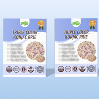 Riz de Konjac Shirataki Séché Faible en Calories, Riche en Fibres, Trois Couleurs, pour la Perte de Poids