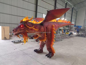 Costume de <span class=keywords><strong>dinosaure</strong></span> adulte réaliste de modèle animé, nouveau design, taille réelle, mouvement de marche, costume de <span class=keywords><strong>dinosaure</strong></span> <span class=keywords><strong>rouge</strong></span>, costume de dragon - Product Image 4