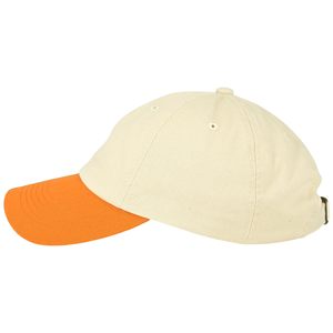Gorra de Béisbol de Dos Tonos Beige y Naranja, Estilo Dad Hat, con Visera Curva Ajustable, Gorra de Sol Informal de Algodón - Product Image 2