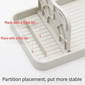 <b>Kitchen</b> Countertop Lid Holder Spoon Stand ABS Multi-Function Organizer <b>Rack</b> for Pot Lids Spoons Ladles Spatulas Cutting Board - Product Image 5