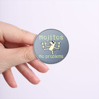 Spedizione Diretta di Badge Rotondi Personalizzati Stampati, Spille Personalizzate con Cartoni Animati, Citazioni Ispiratrici, Figure di Animali e Piante