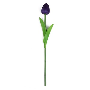 Mini-tulipes artificielles violettes en PU, décorations de mariage, ornements pour la maison, fleurs en soie, plantes artificielles - Product Image 5