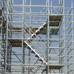 Échafaudages en acier modulaires Ringlock galvanisés à chaud pour projets en béton Haute durabilité et stabilité - Product Image 1