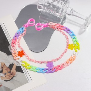 Heart Shape Floral Waist <b>Chain</b> Plastic Women's Party Accessory Colorful Punk Style Detachable <b>Chain</b> - Product Image 6