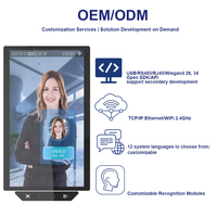Machine de contrôle d'accès biométrique Android avec reconnaissance faciale et pointage des heures, pour l'intégration système avec API SDK ouverte, Wi-Fi et Cloud