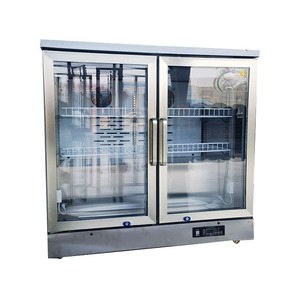 0.9m Haute Qualité Portable Mini Bar Blanc Réfrigérateur Double <span class=keywords><strong>Verre</strong></span> Porte Pivotante Bar Réfrigérateur LED Lumière pour Hôtel - Product Image 3